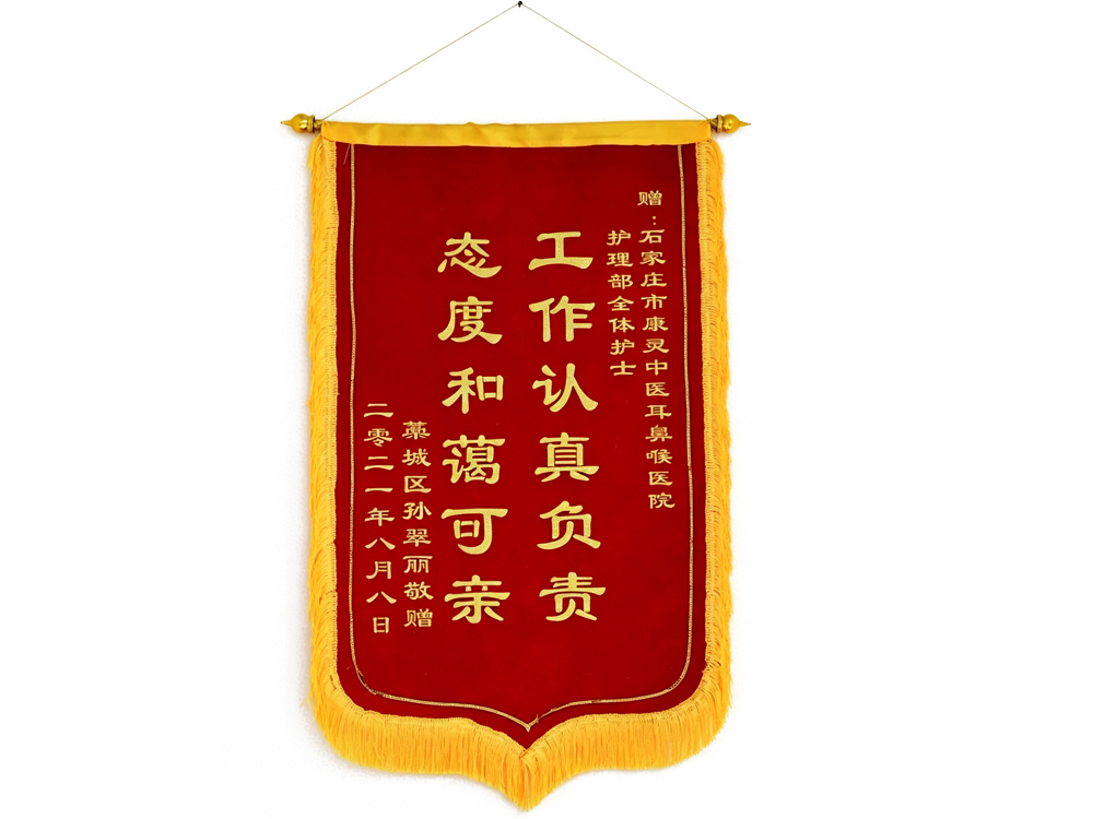 藁城患者赠送给护理部全体护士的锦旗